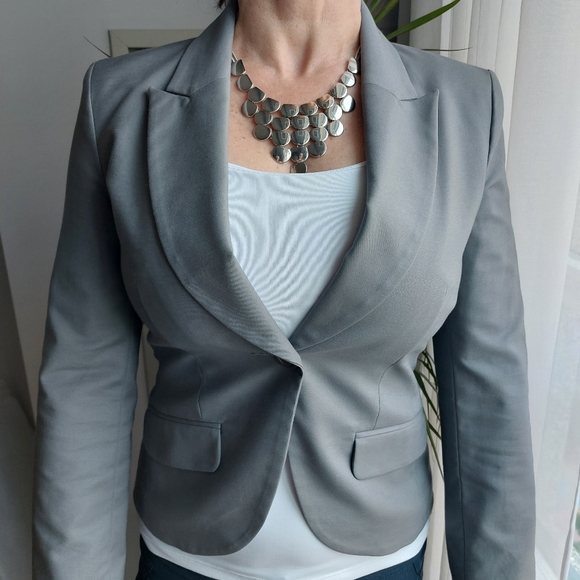 JACOB - Grey blazer - Picture 3 of 9